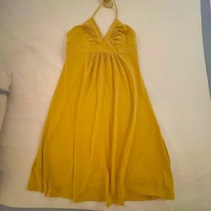 Susana Monaco Mustard Yellow Midi Dress